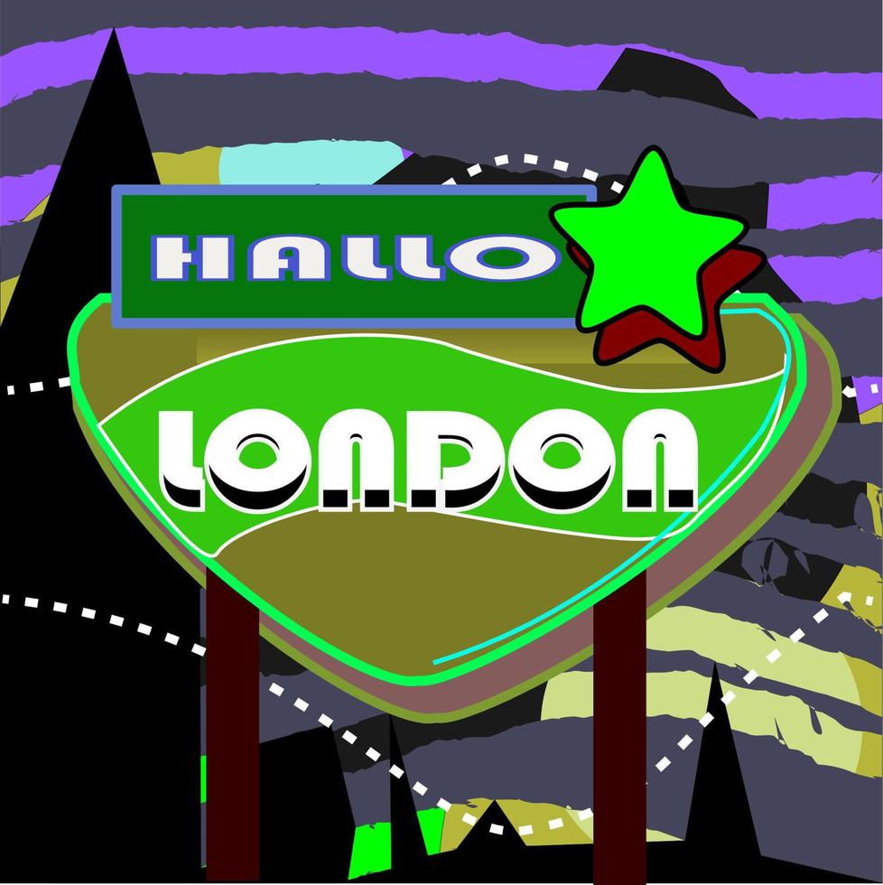 Welcome to London poster image vector