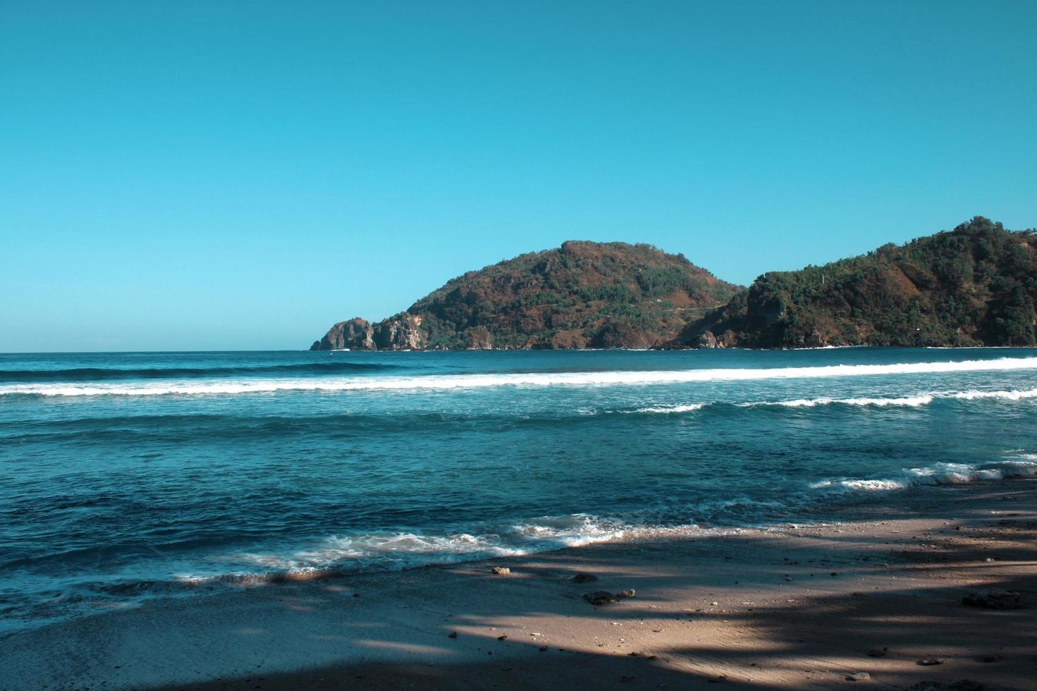 View of blue ocean photo