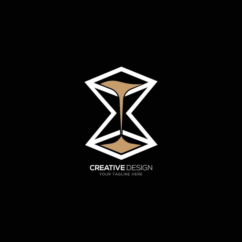 Hourglass creative vintage logo vector illustration
