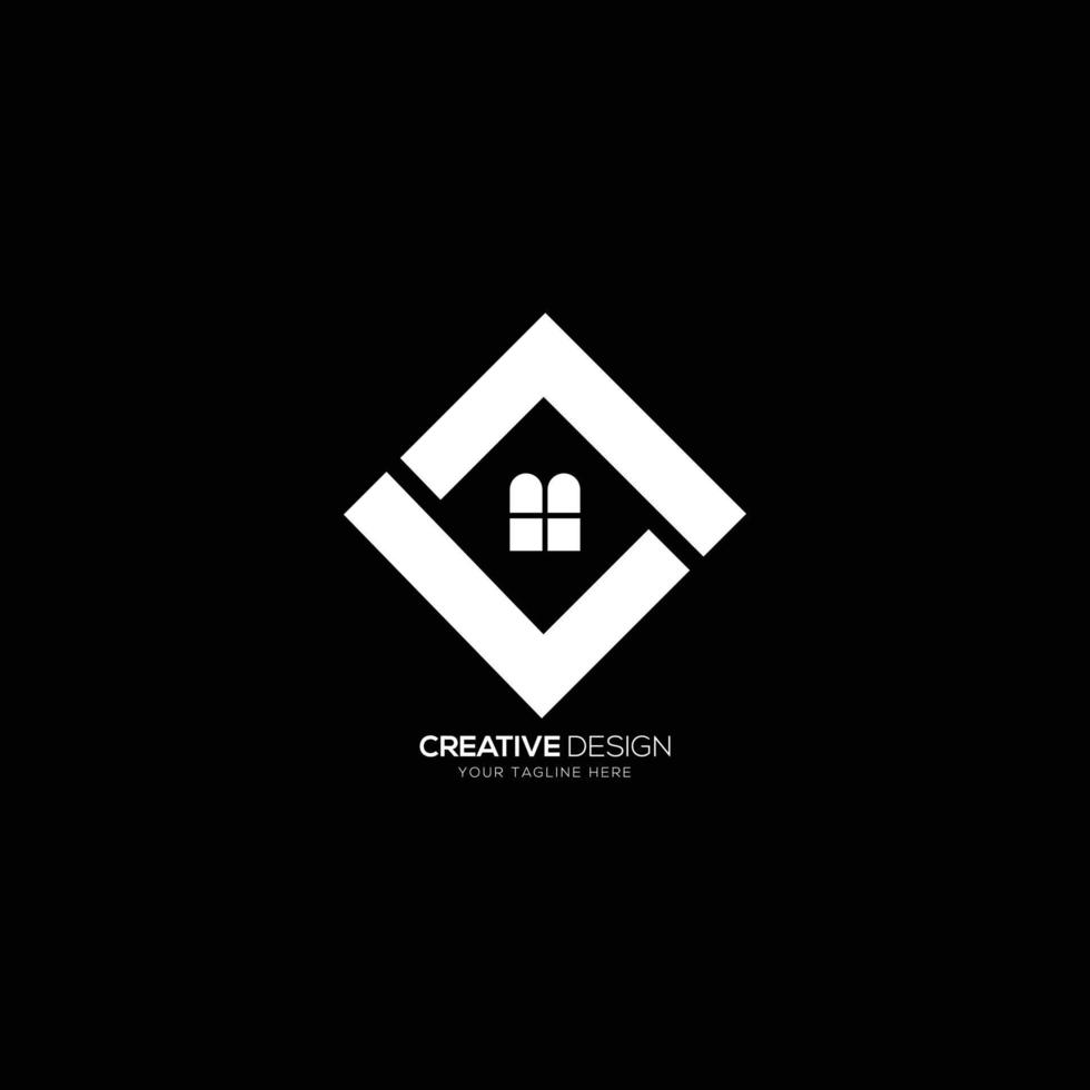 Letter L L real estate business monogram logo vector