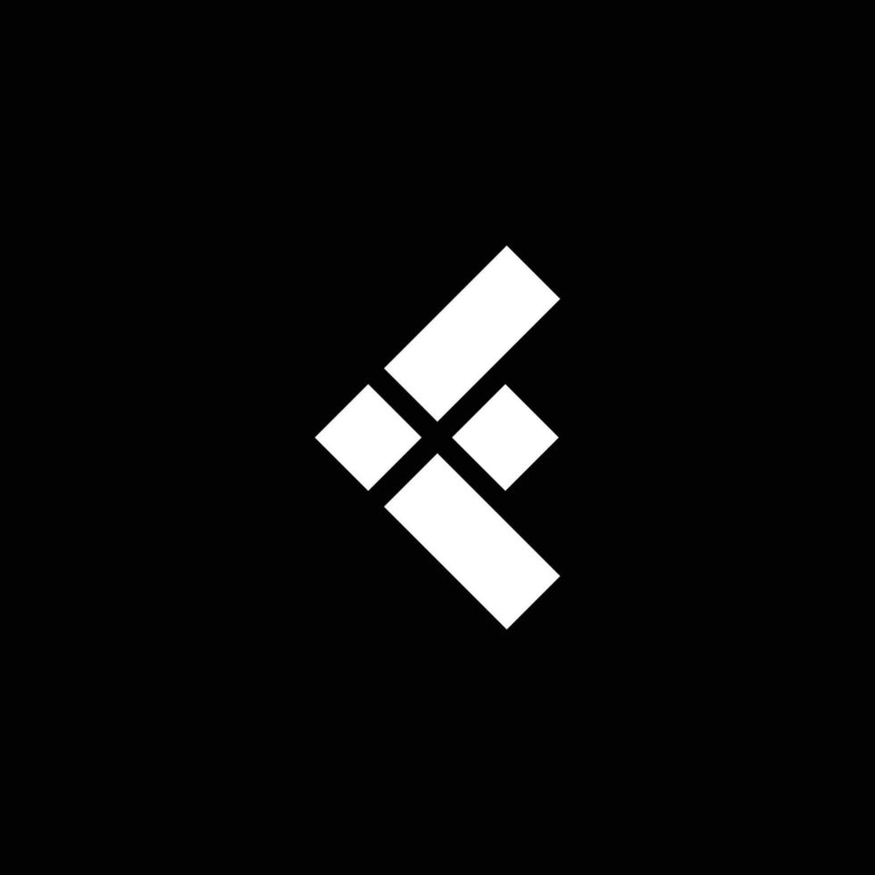 Modern letter T F creative monogram logo vector