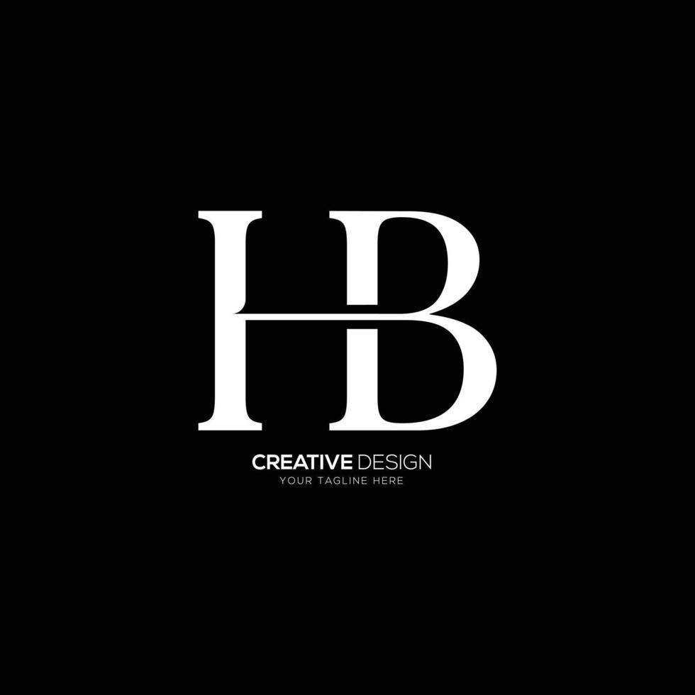 Creative letter H B elegant logo design vector
