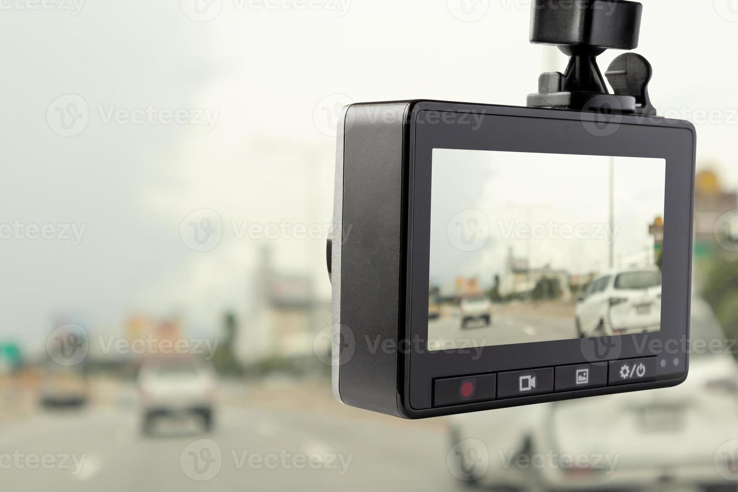 Car CCTV camera video recorder for driving safety on the road photo