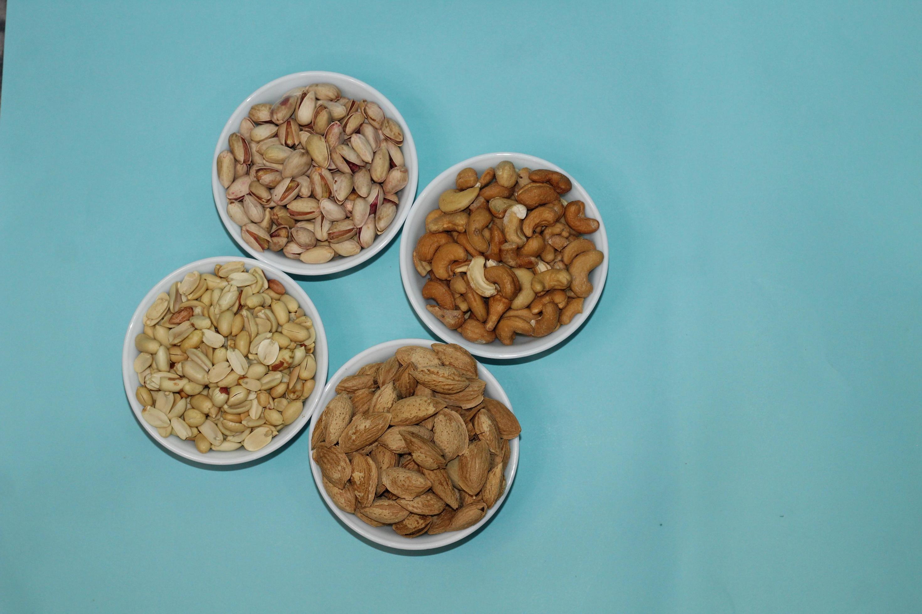 Composition with dried fruits and assorted nuts free to downloads