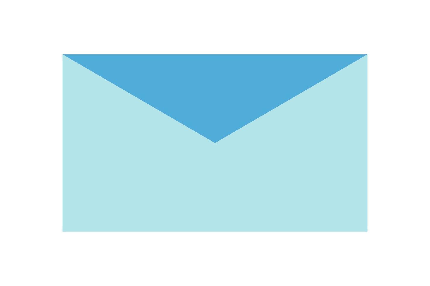 Icon of a simple postal envelope on a white background. vector illustration