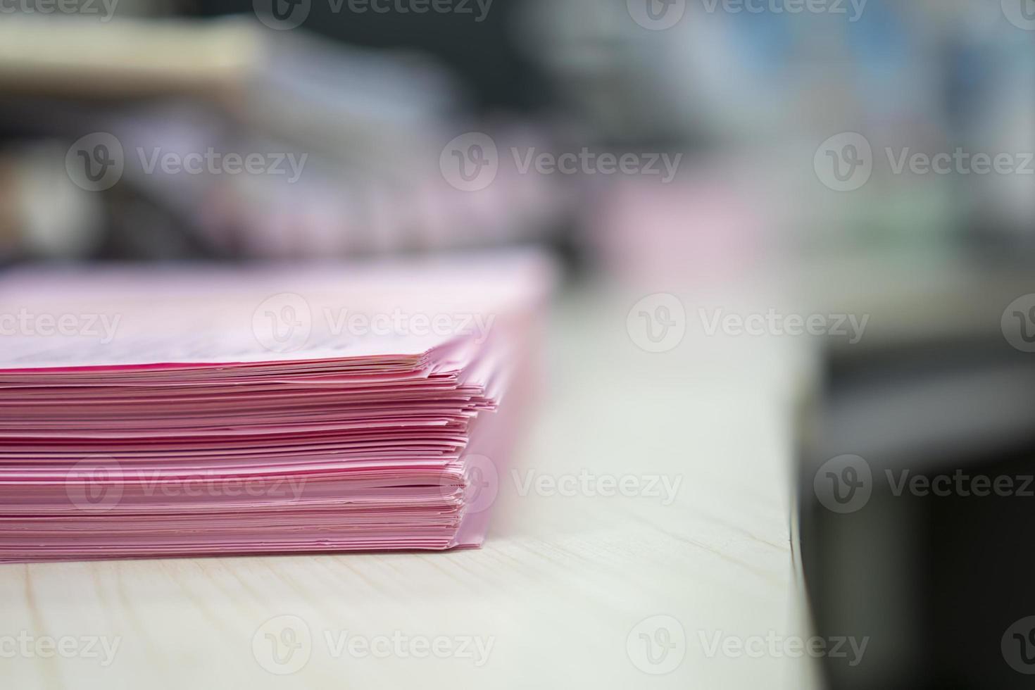 Stack of paper sheet, Document, many jobs waiting to be done on the table, busy concept photo