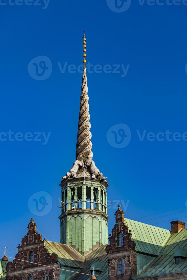Dragon spire of the The Stock Exchange in Copenhagen, Denmark photo