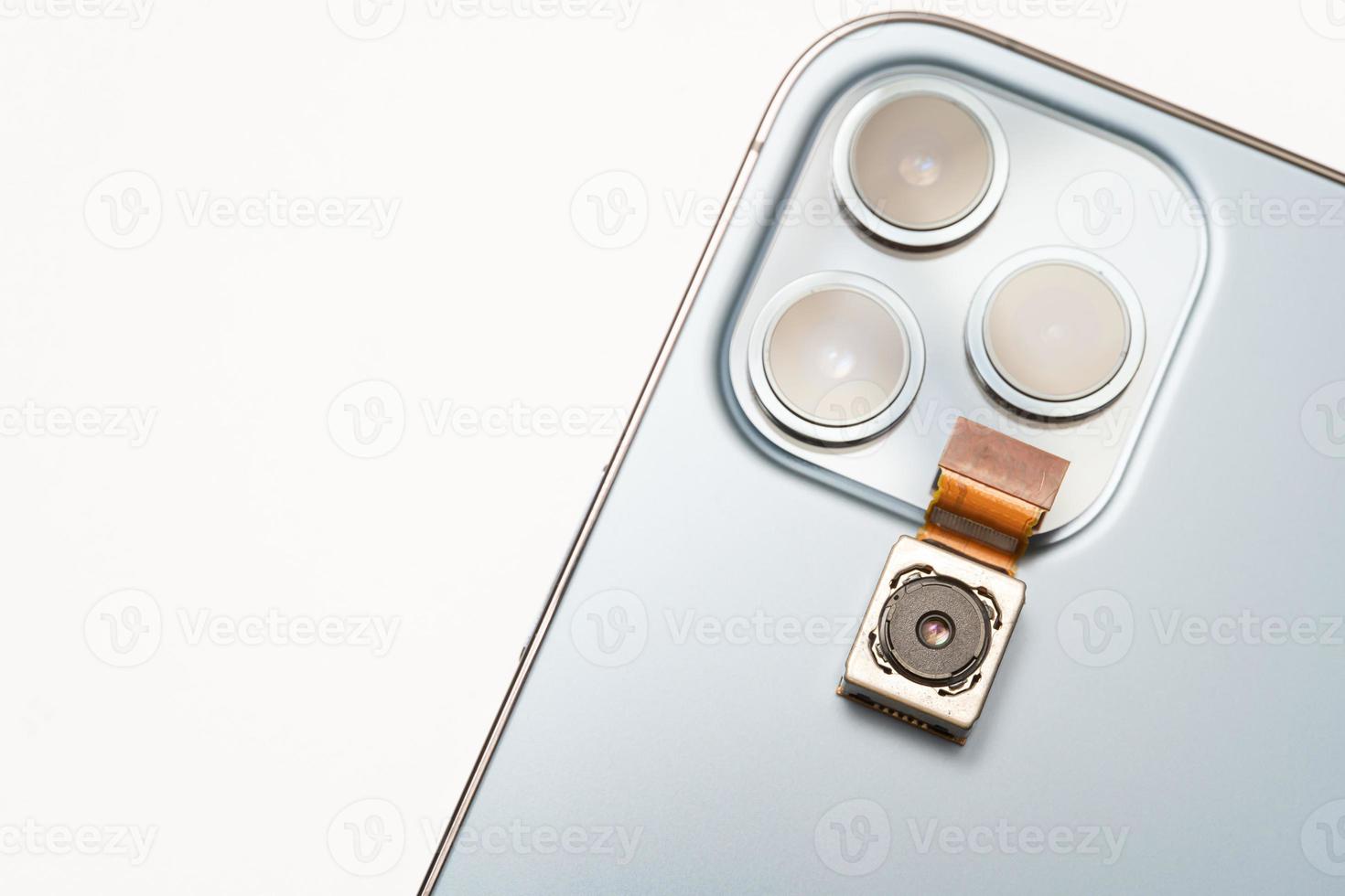 camera modules being used in mobile phones. development of mobile cameras. Digital camera lens part. sensor and technology smartphone new high resolution cameras. Mobile phone camera module photo