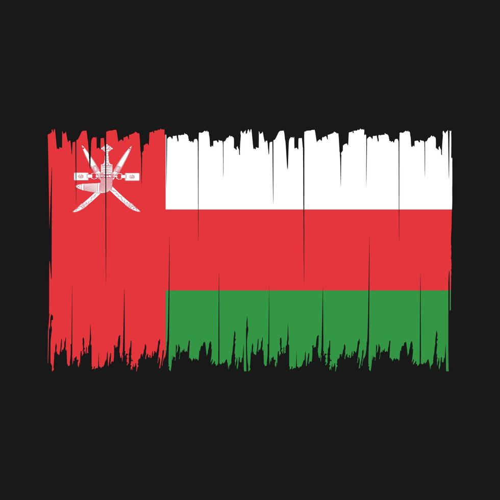 Oman Flag Brush vector