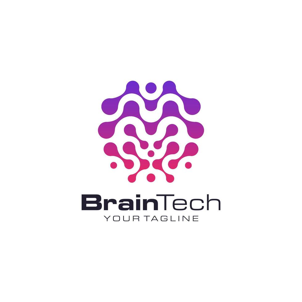 Brain Tech Logo vector