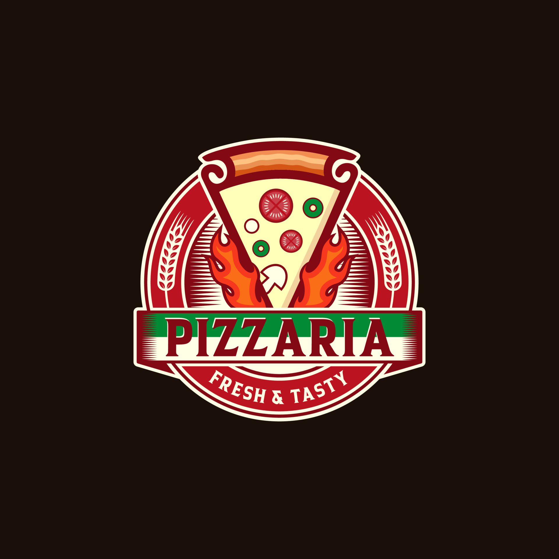 Pizza Logo Vector 16277828 Vector Art at Vecteezy