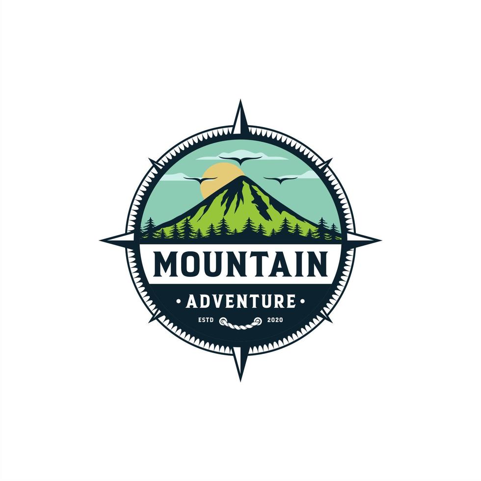 diseño de logotipo de montaña vector