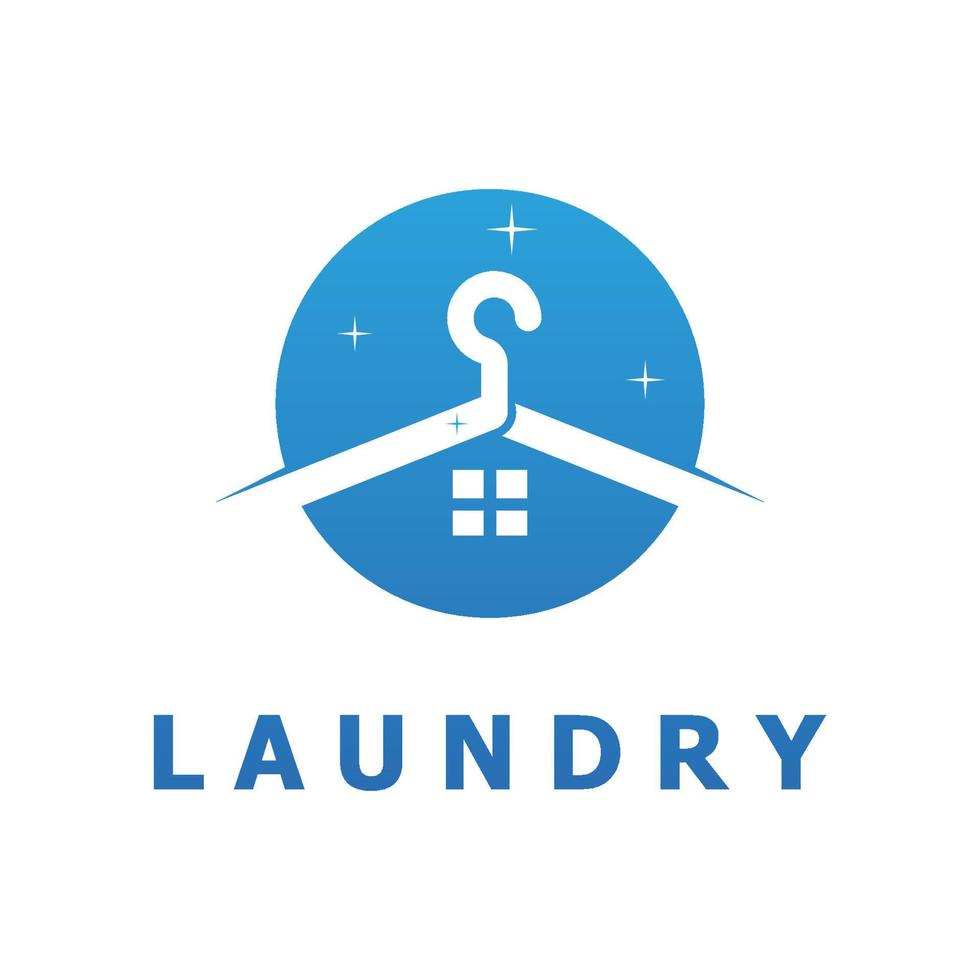 laundry logo vector with slogan template