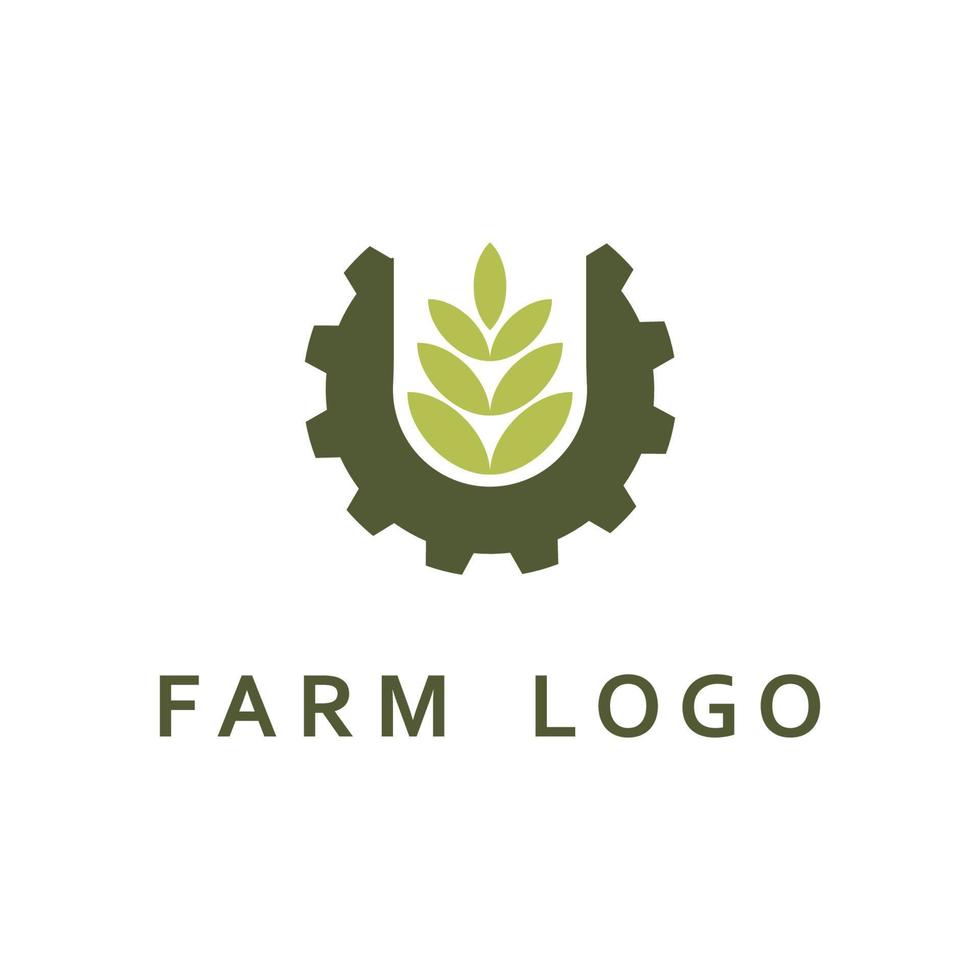 logotipo de granja, vector de logotipo de agricultura con plantilla de eslogan