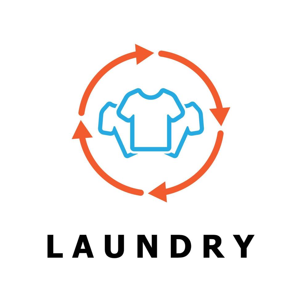 laundry logo vector with slogan template