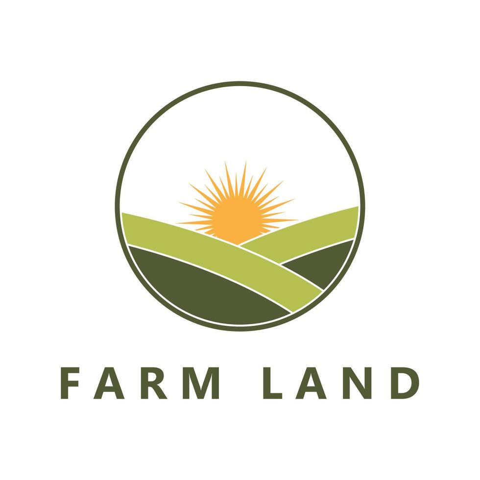 logotipo de granja, vector de logotipo de agricultura con plantilla de eslogan