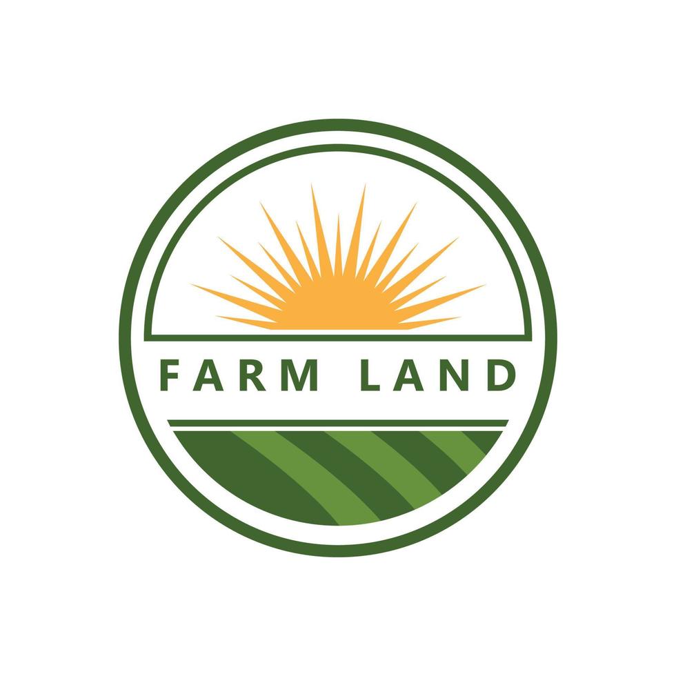 logotipo de granja, vector de logotipo de agricultura con plantilla de eslogan