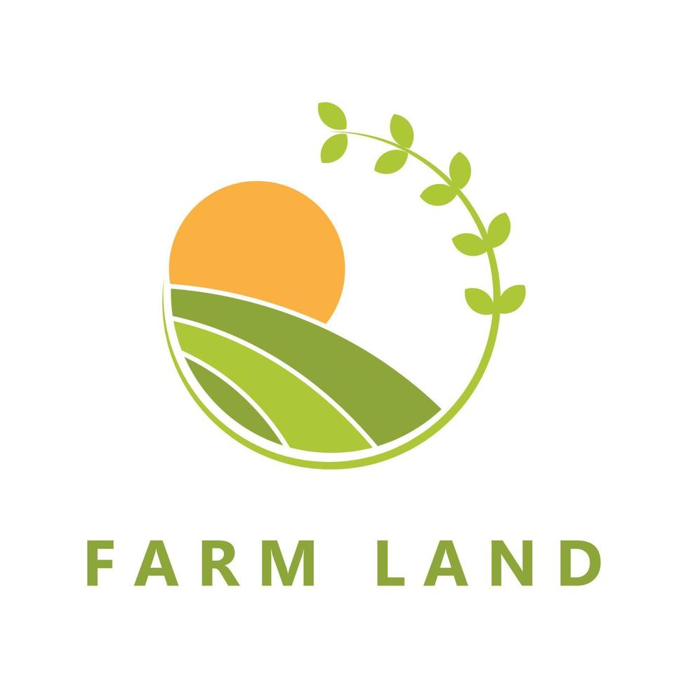 logotipo de granja, vector de logotipo de agricultura con plantilla de eslogan