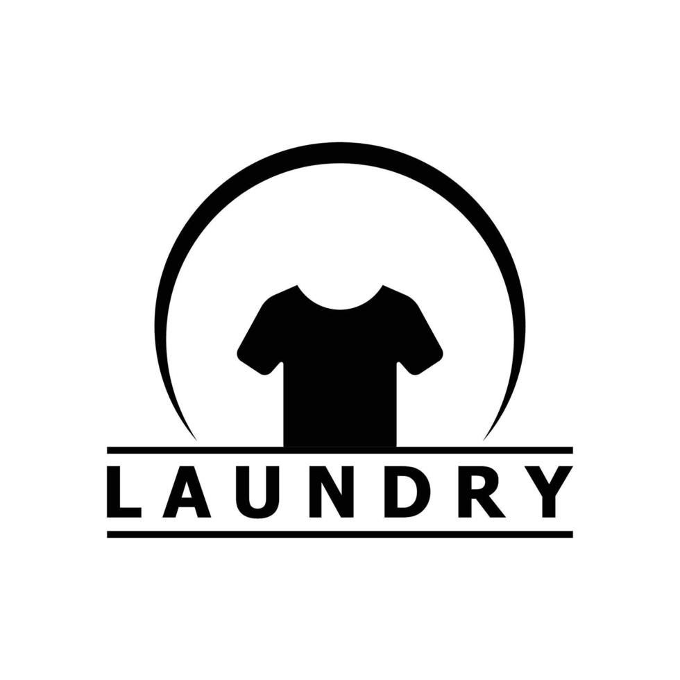 laundry logo vector with slogan template