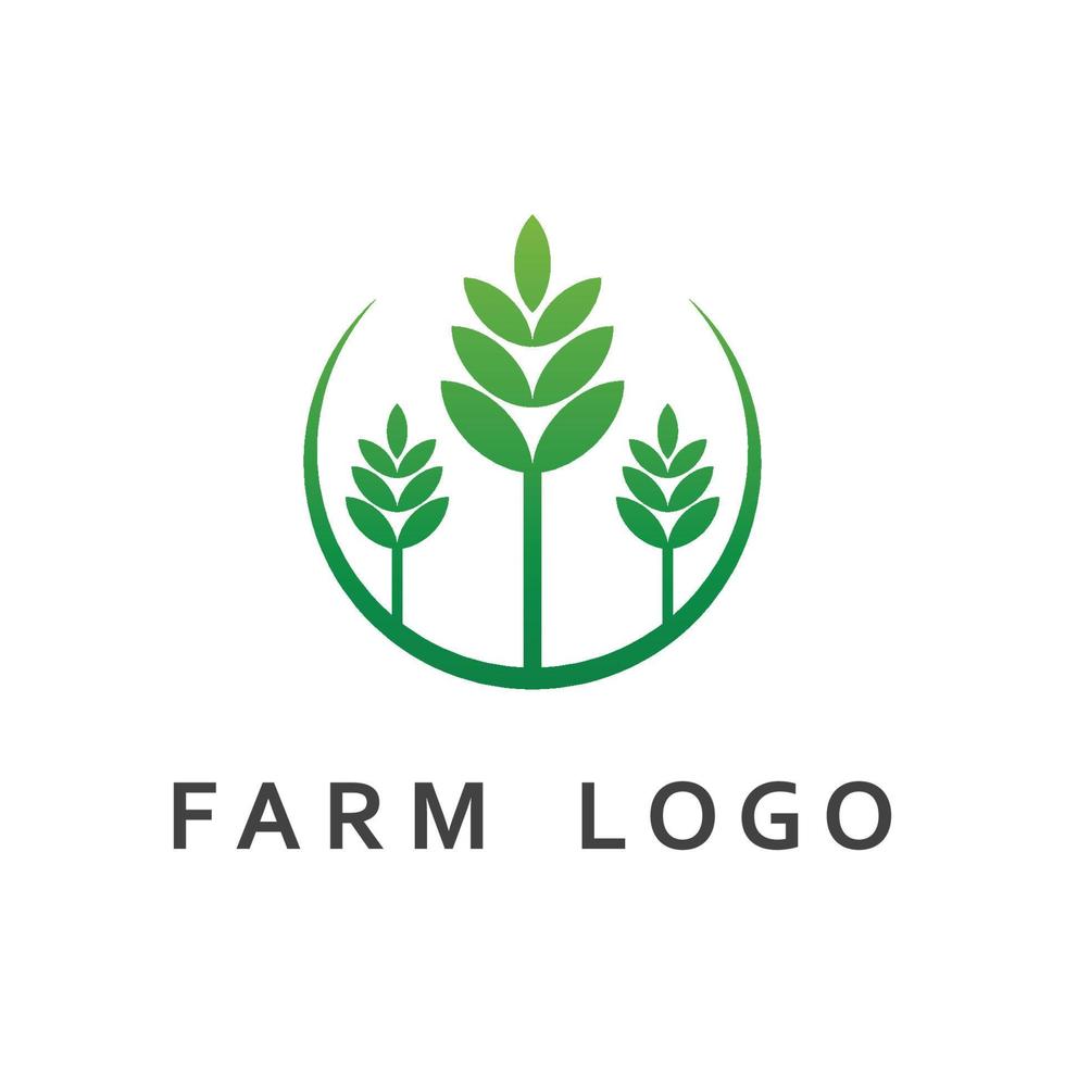 farm logo, agriculture logo vector with slogan template