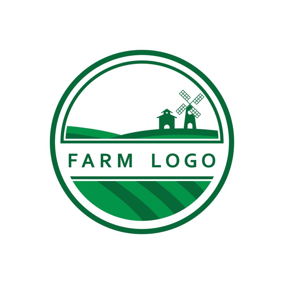 logotipo de granja, vector de logotipo de agricultura con plantilla de eslogan