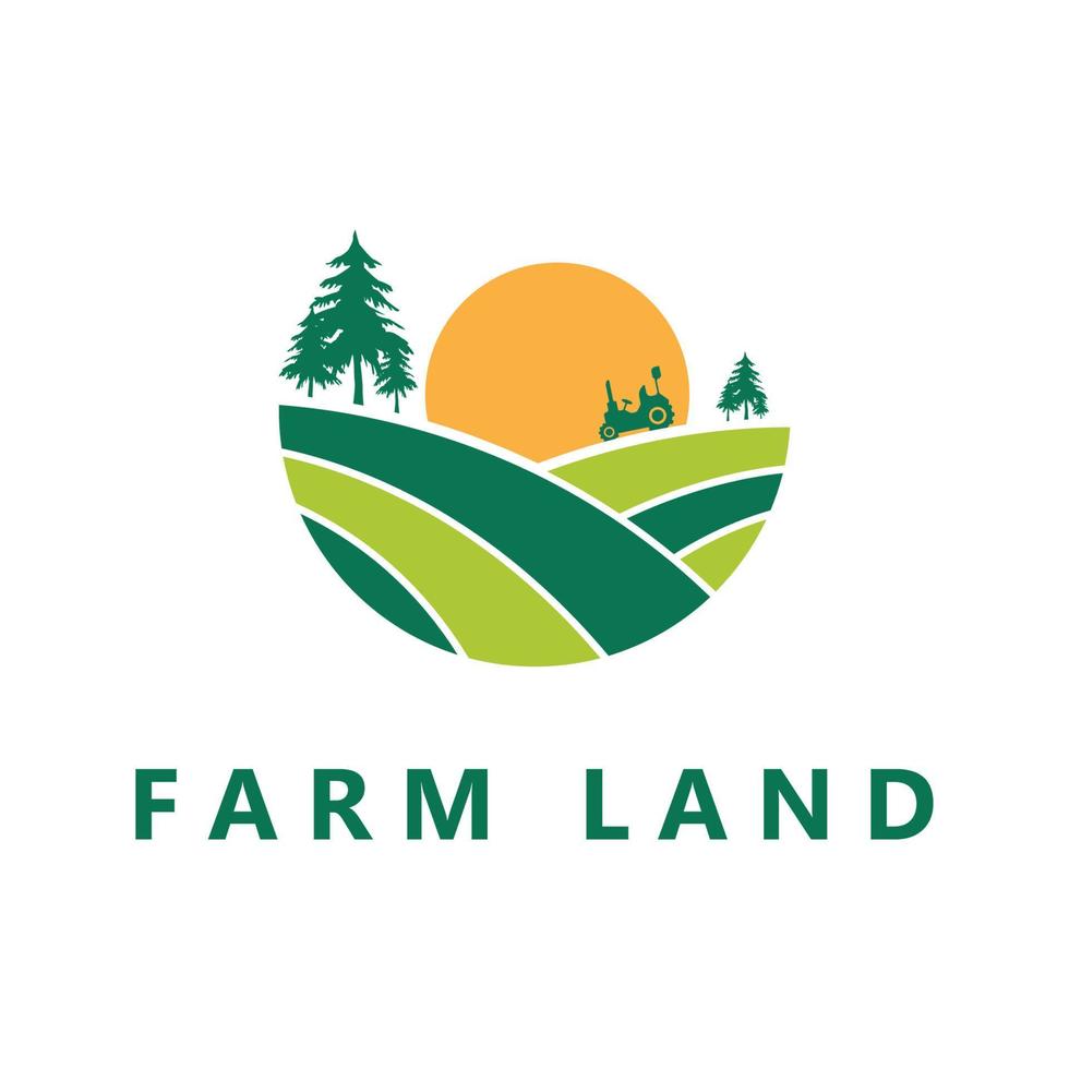 logotipo de granja, vector de logotipo de agricultura con plantilla de eslogan