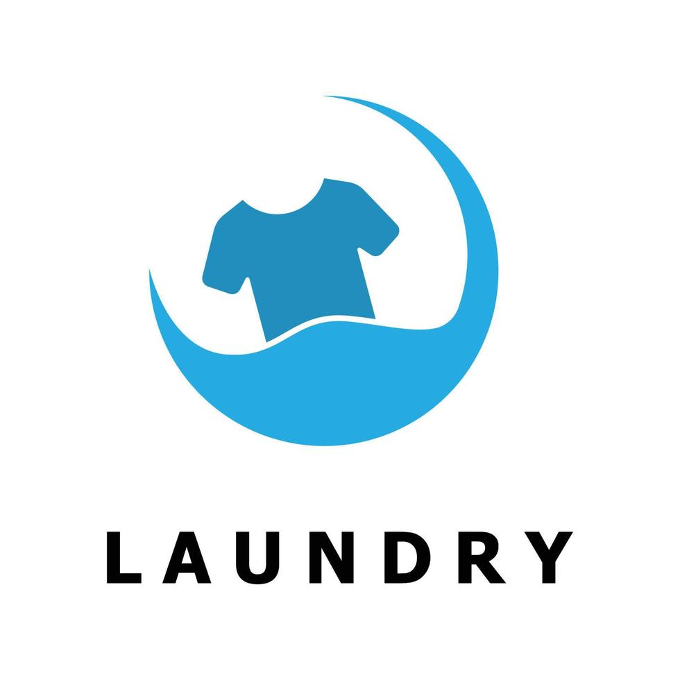 laundry logo vector with slogan template