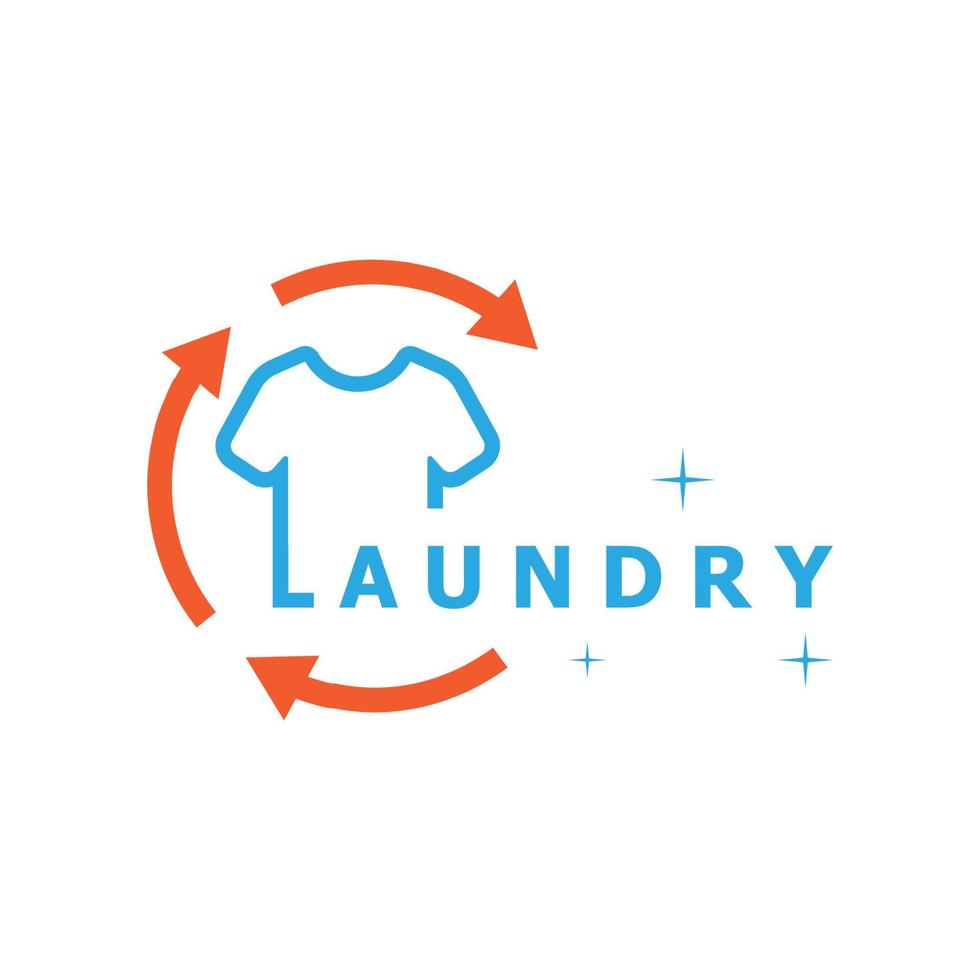 laundry logo vector with slogan template