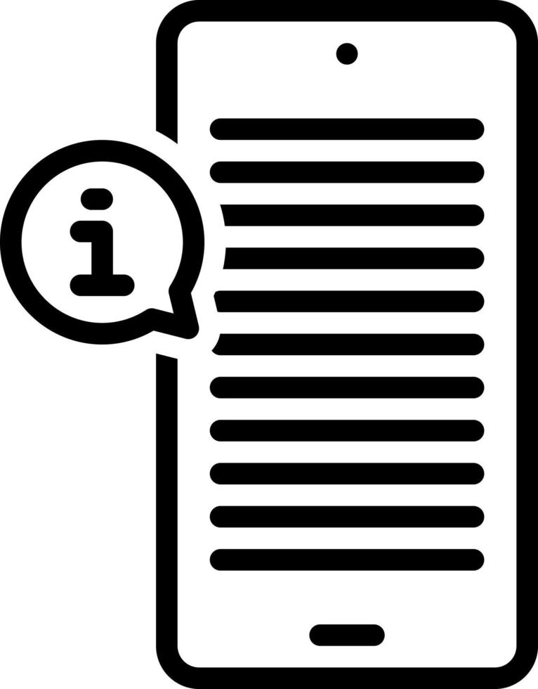 line icon for informational vector