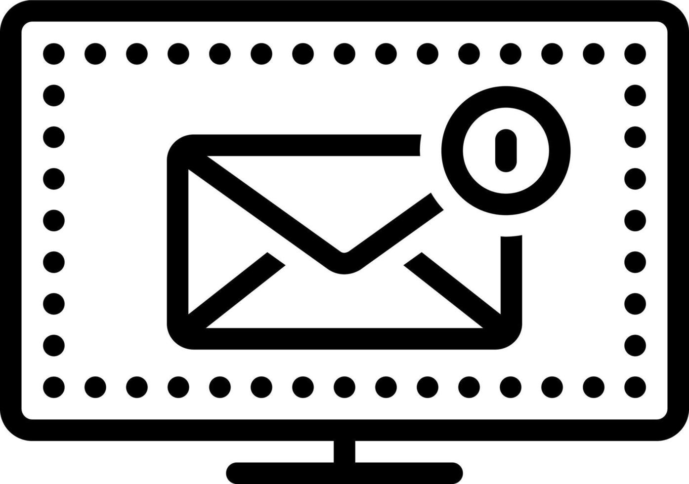 icono de línea para correo electrónico vector