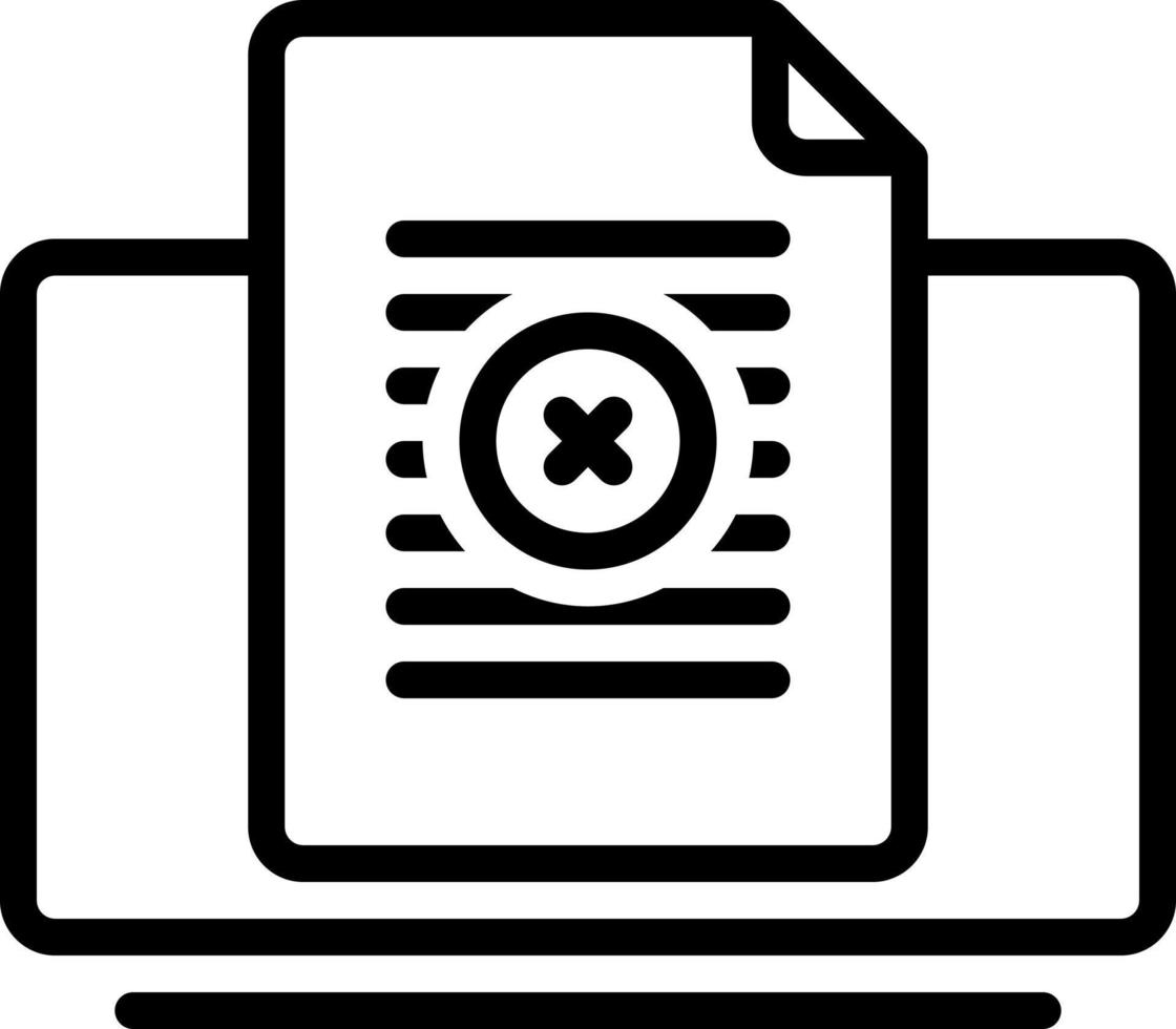 line icon for removed vector