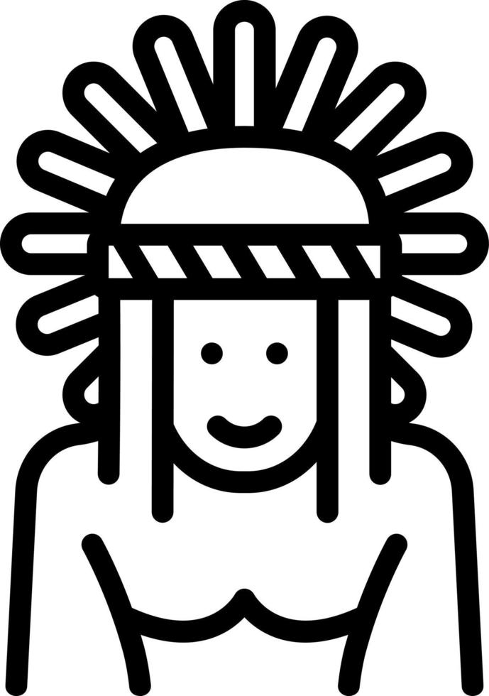 line icon for indigenous vector