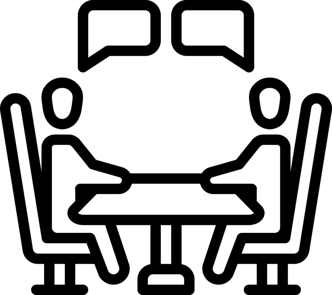 line icon for negotiation vector