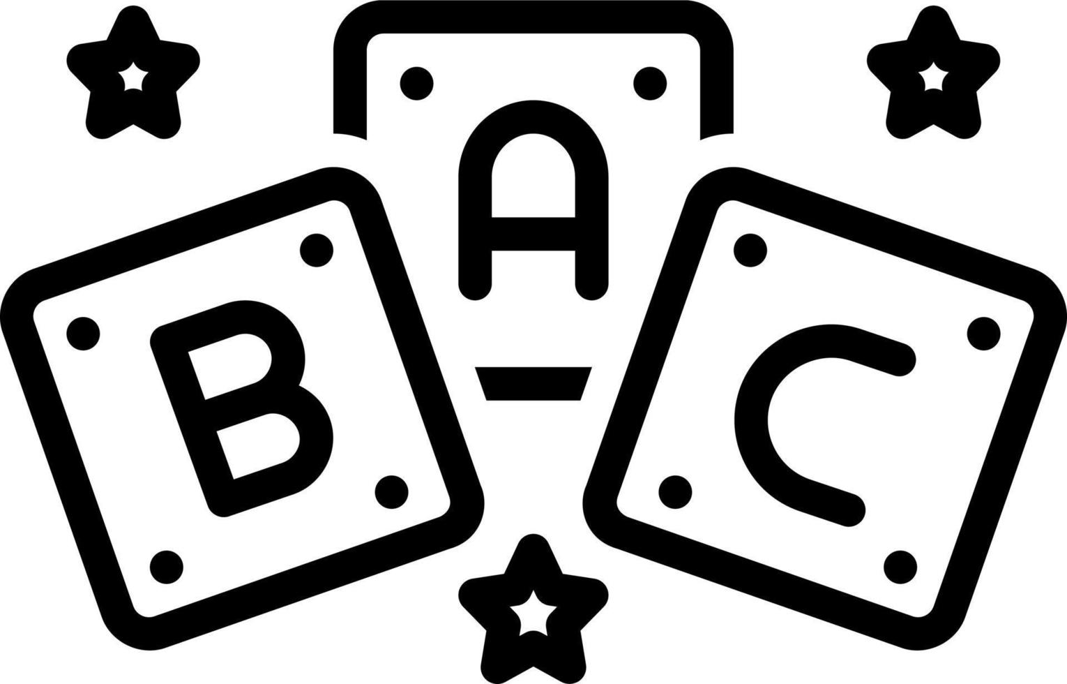 line icon for abc vector