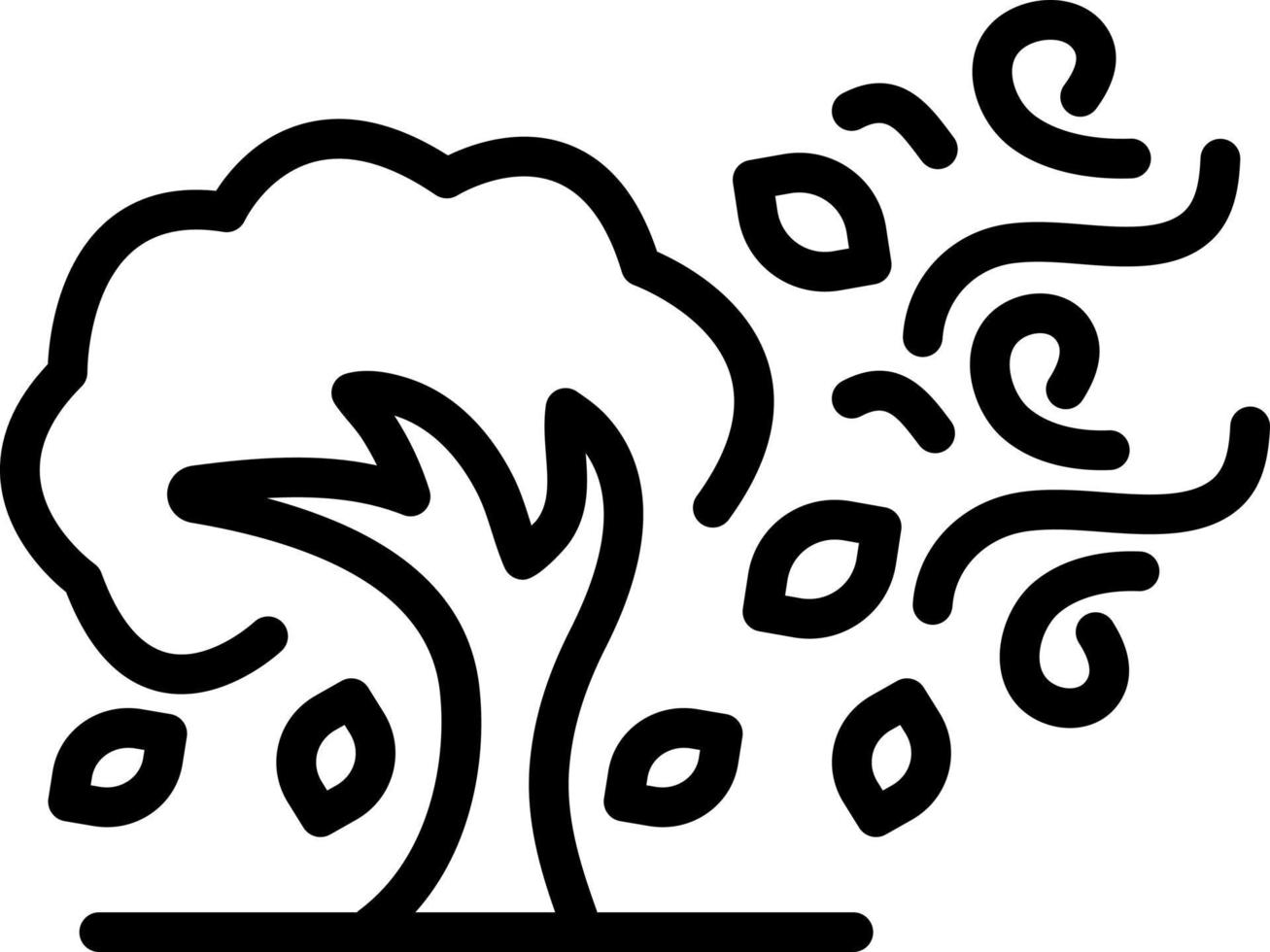 line icon for wind vector