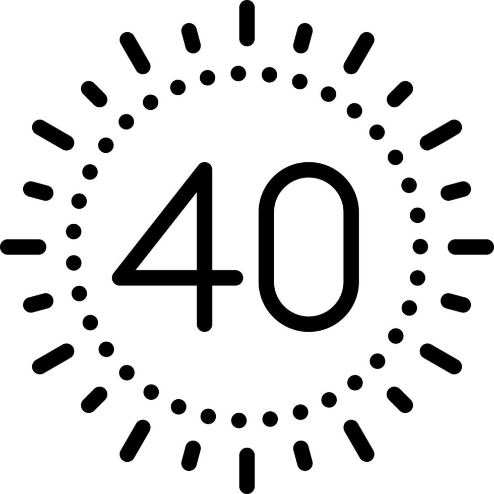 line icon for forty vector