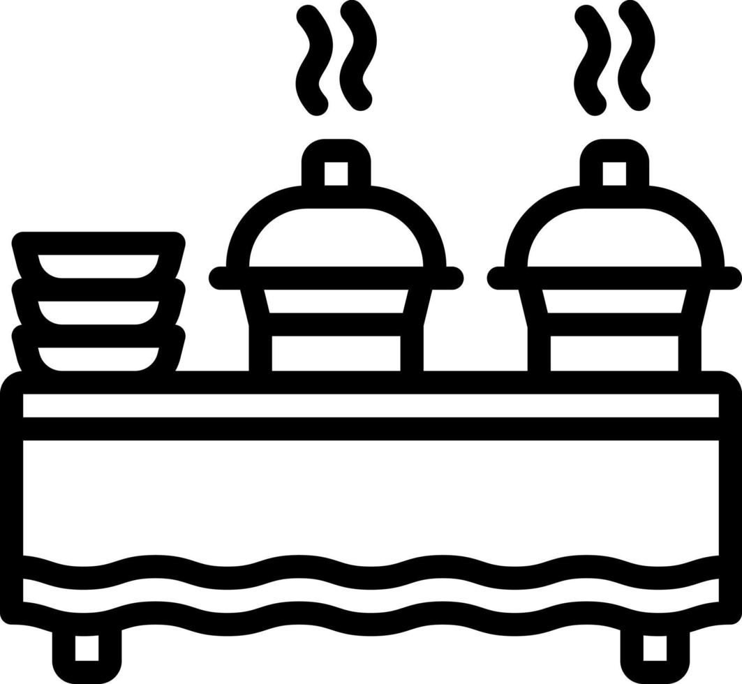 icono de línea para catering vector