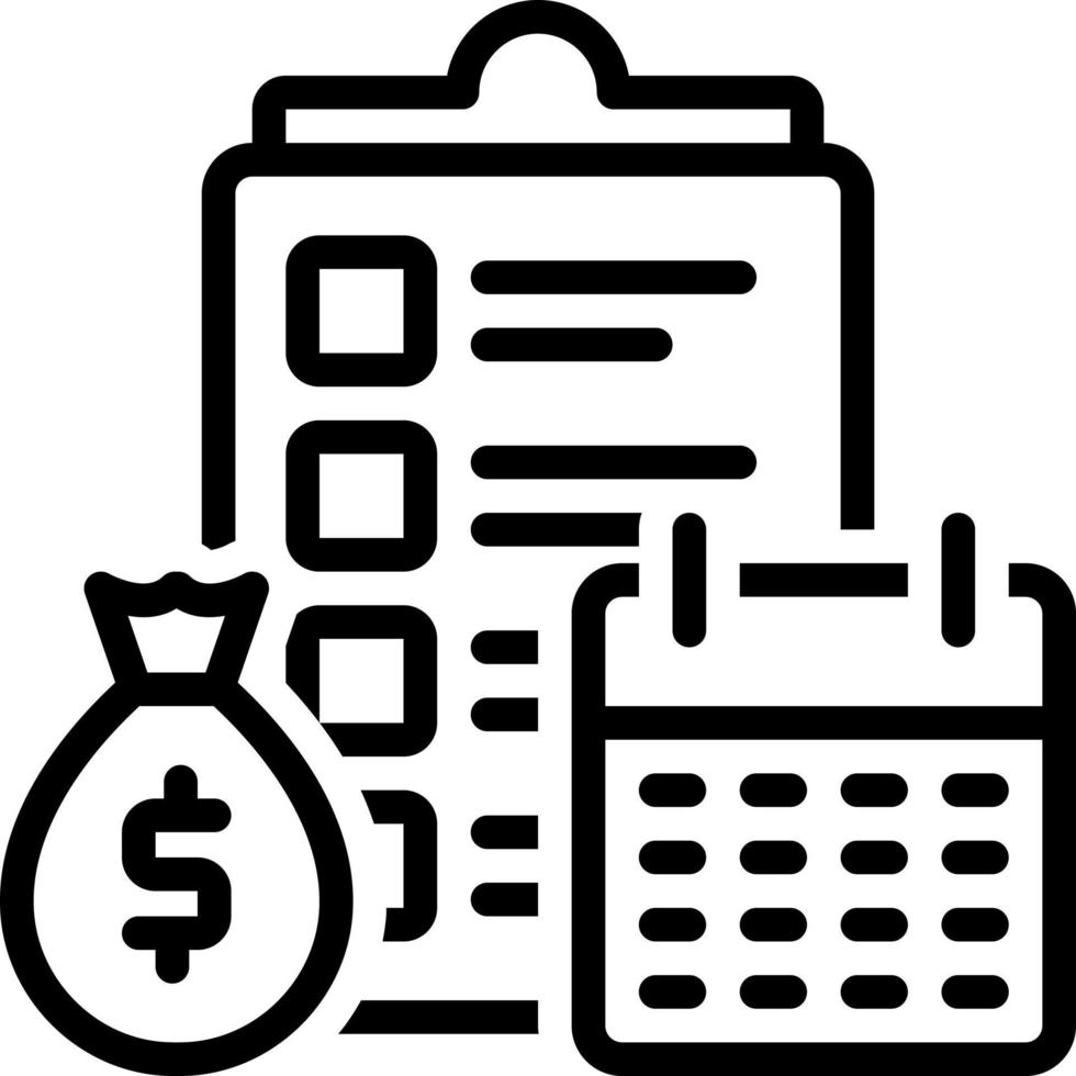 line icon for expense vector