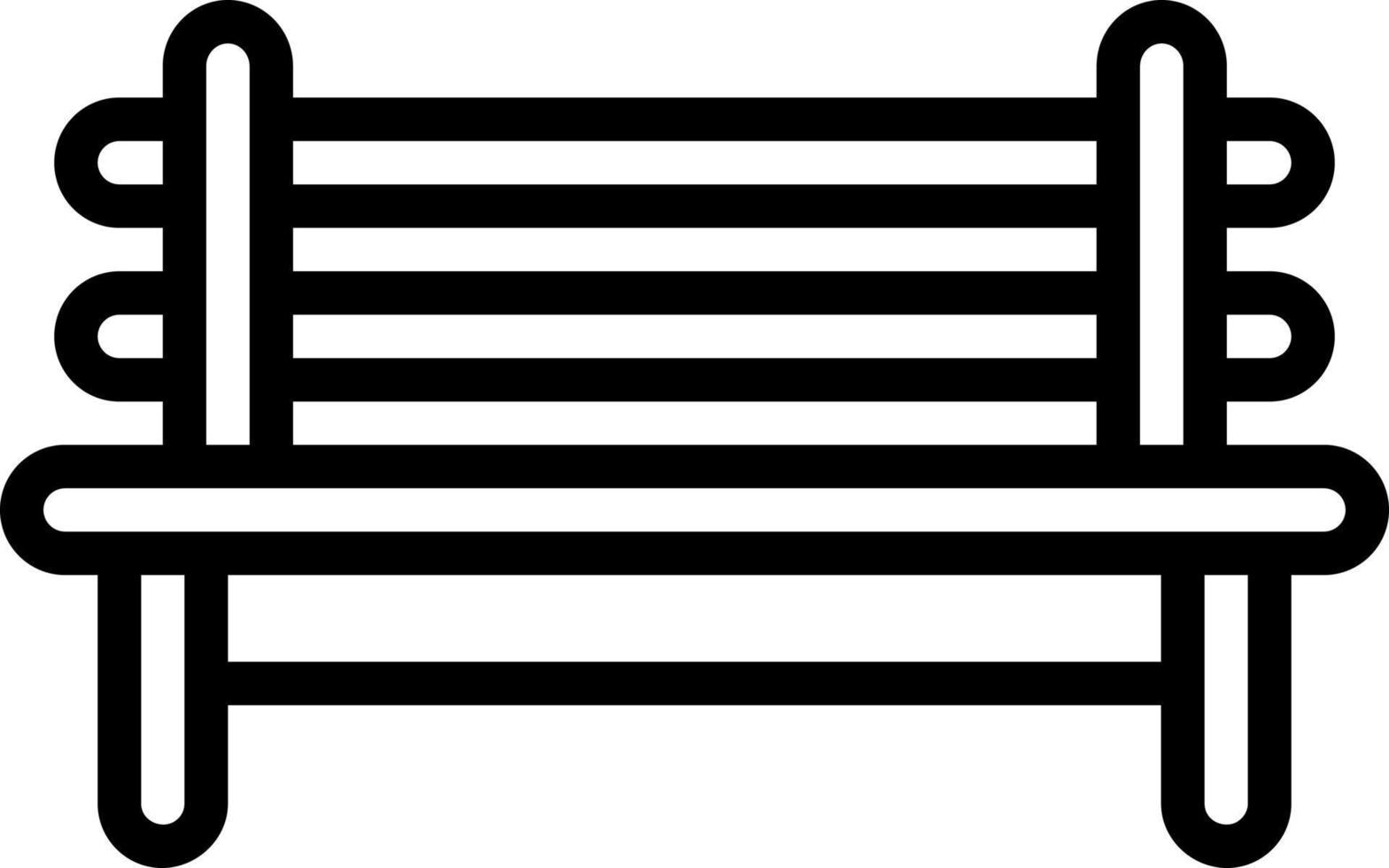 line icon for bench vector