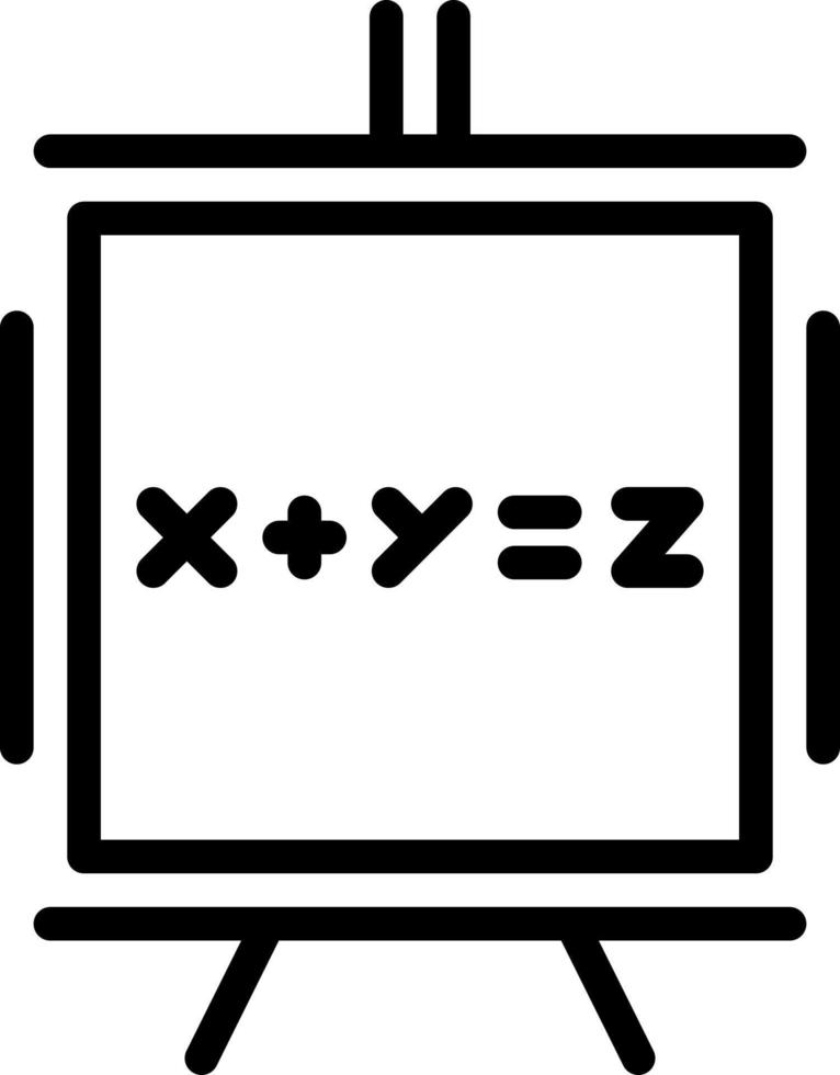 line icon for equation vector