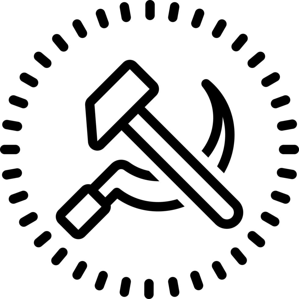 icono de línea para comunista vector