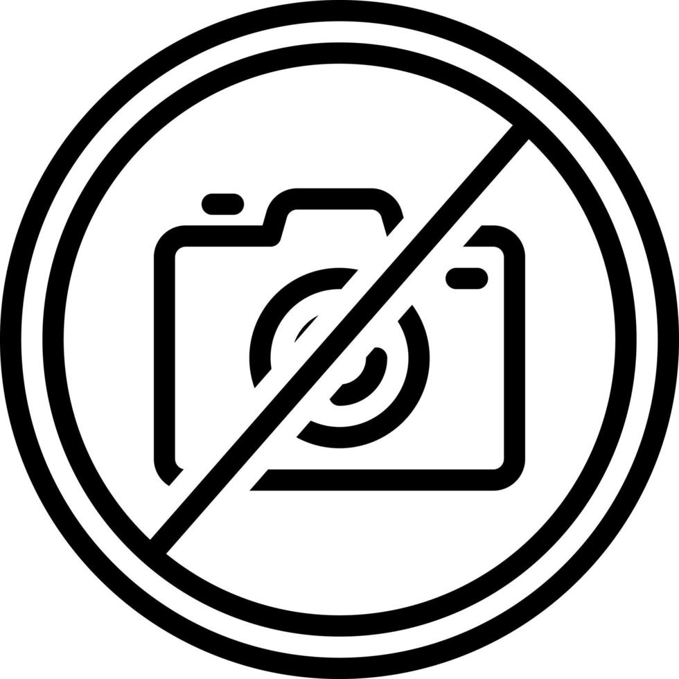 line icon for prohibited vector