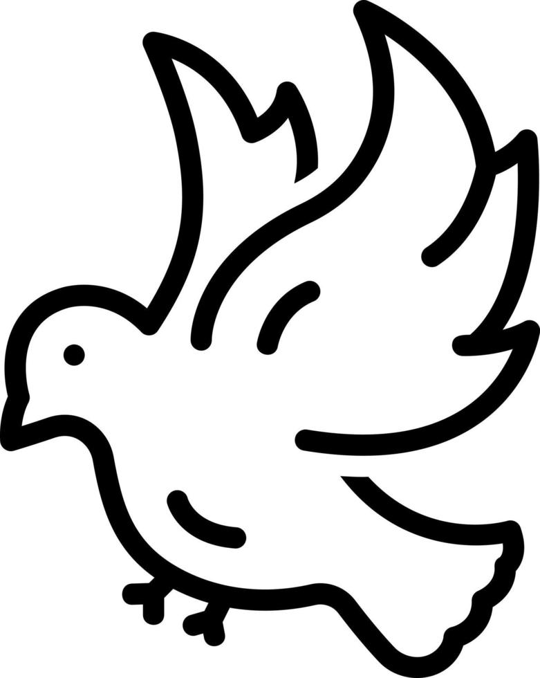 line icon for bird vector