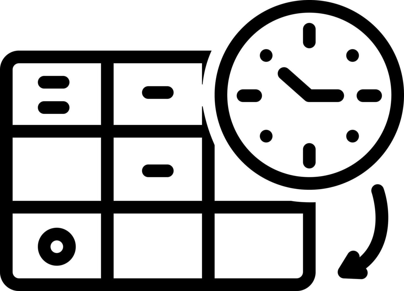 line icon for scheduling vector