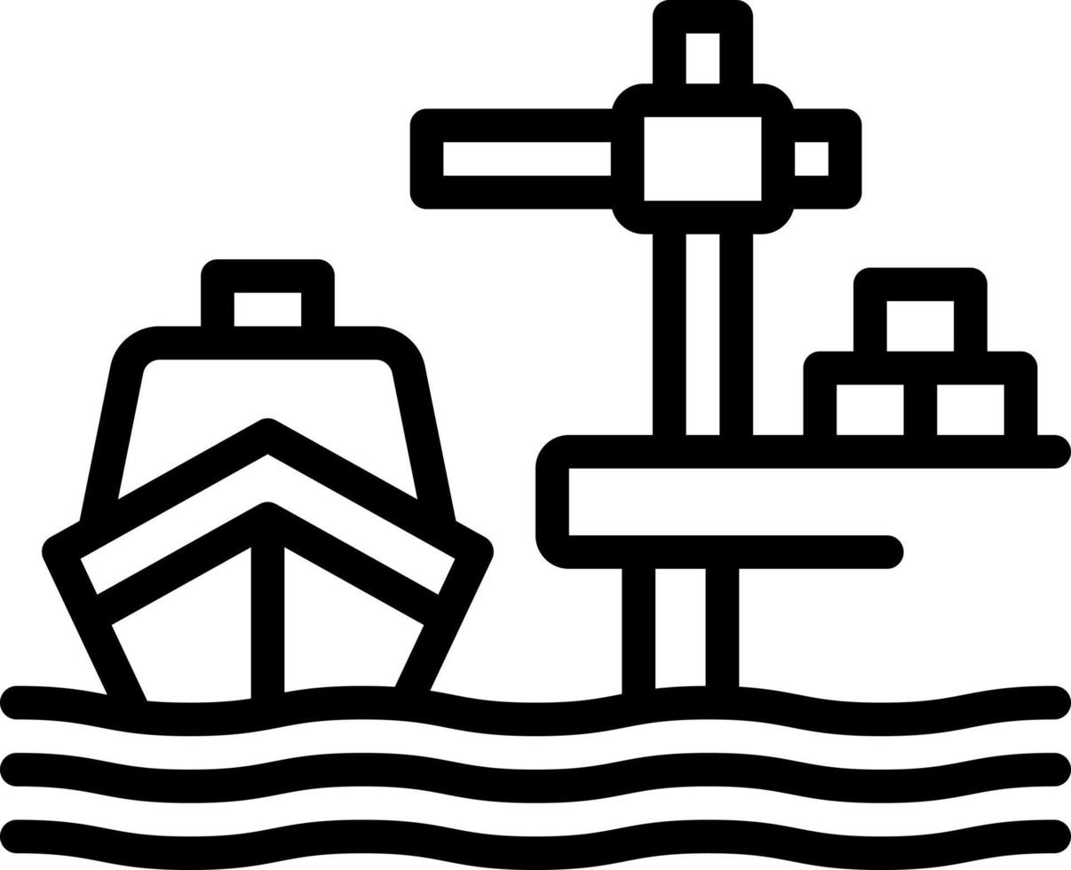 line icon for dock vector