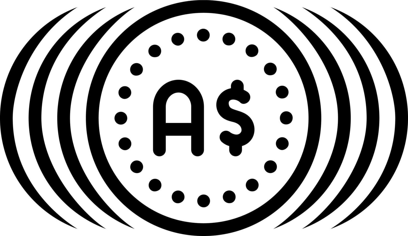 icono de línea para aud vector