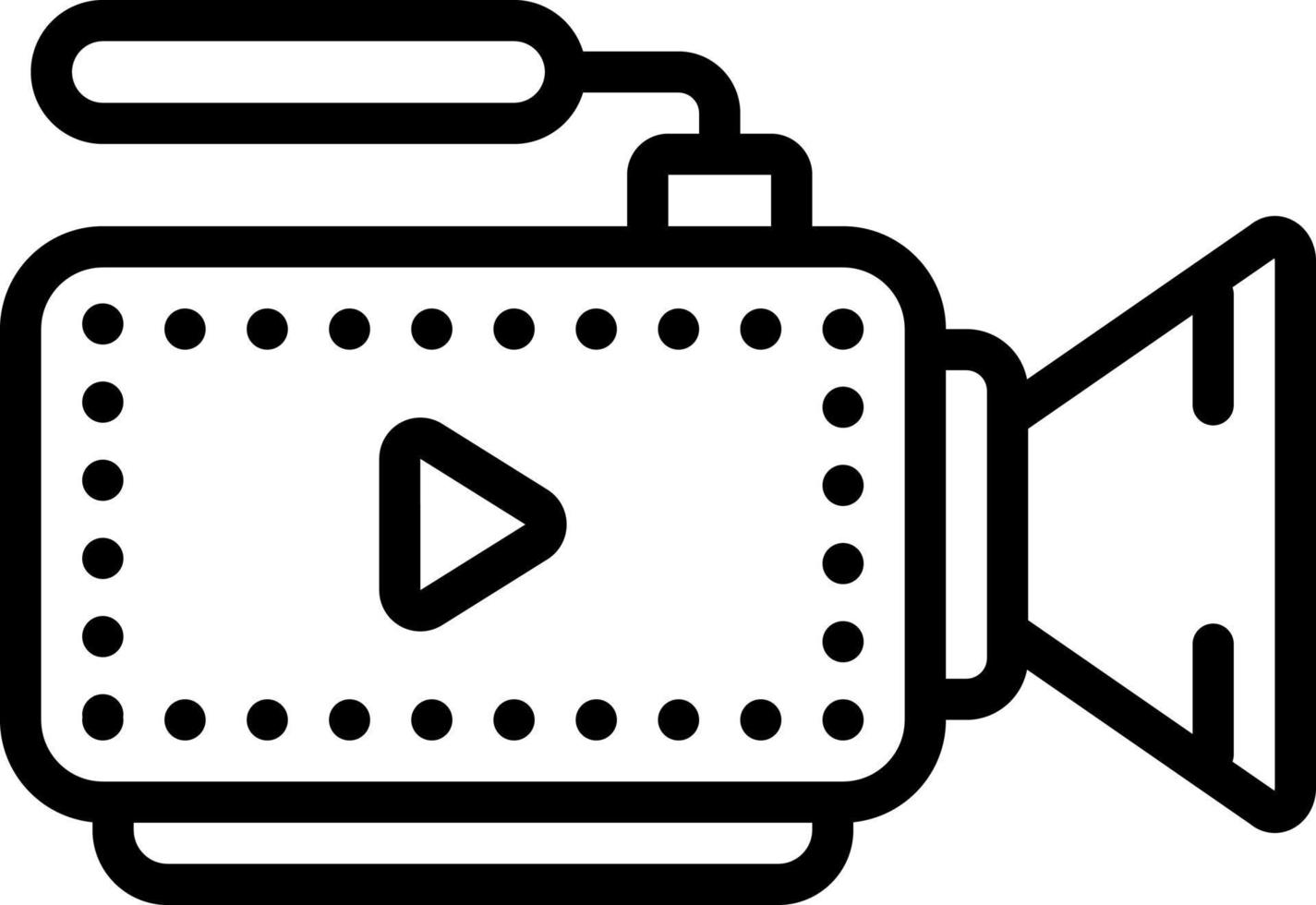 line icon for camcorder vector