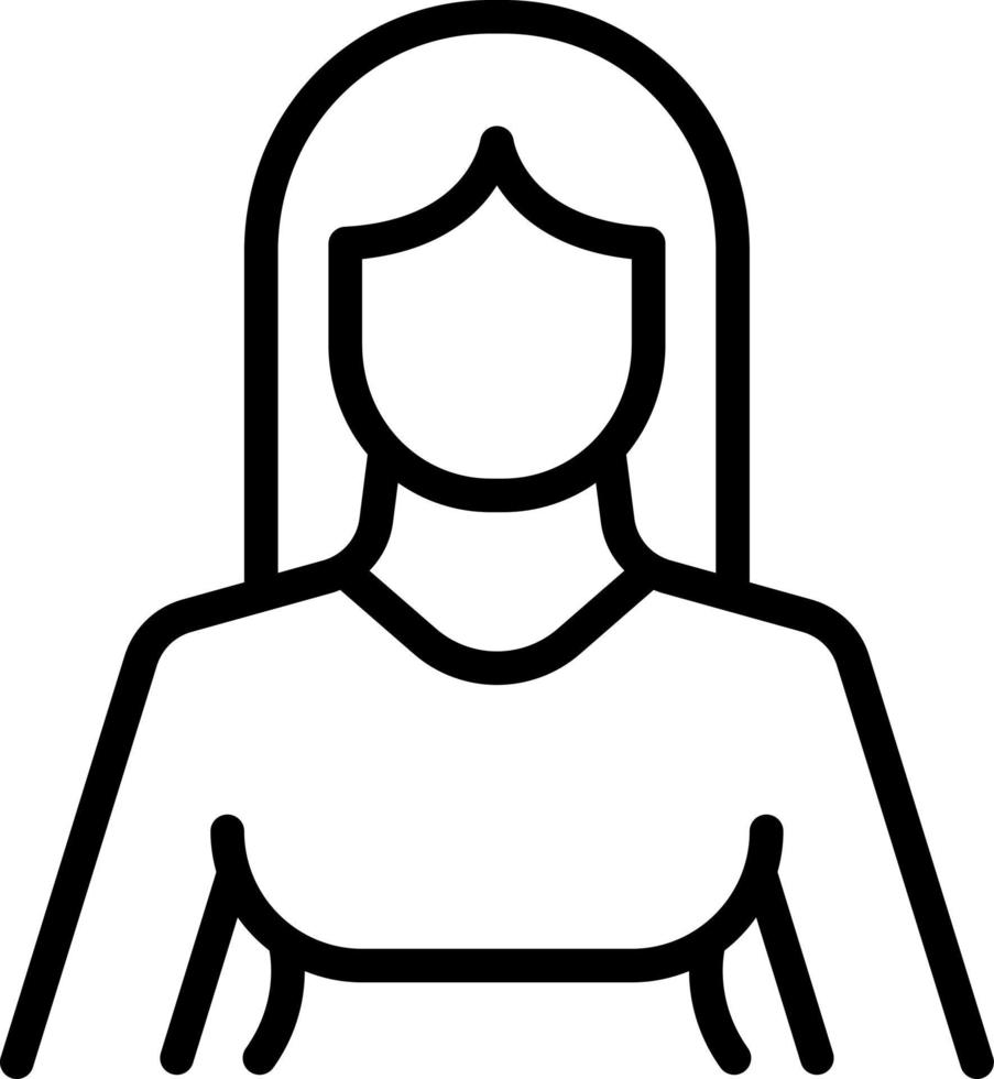 line icon for lady vector