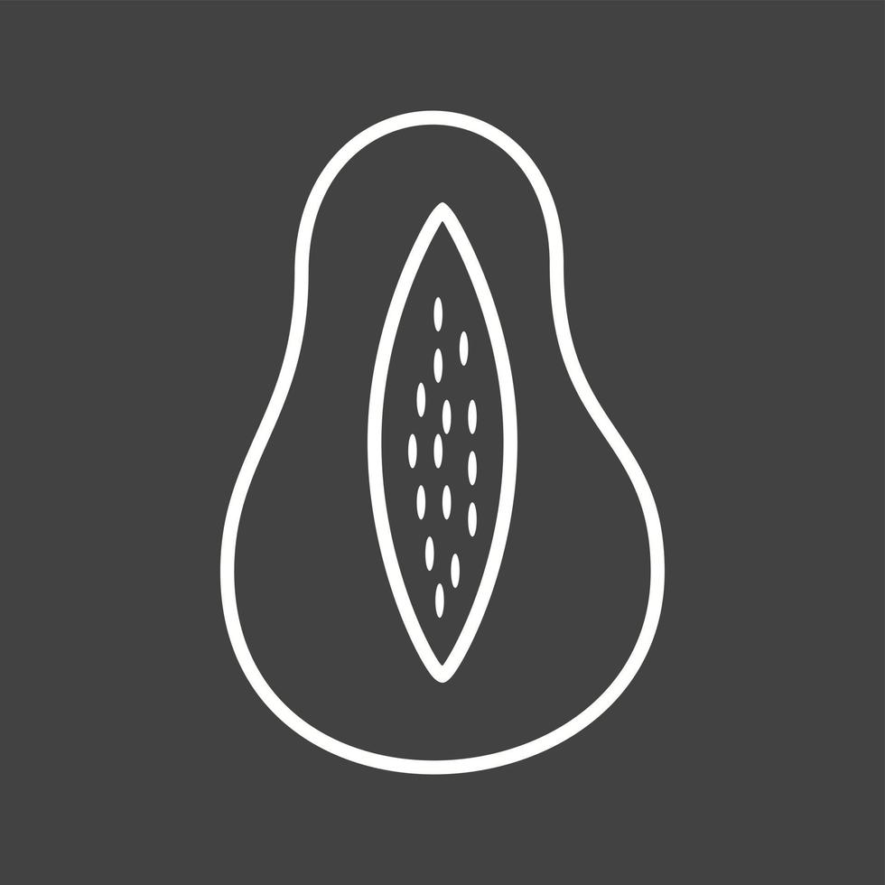 Unique Papaya Vector Line Icon