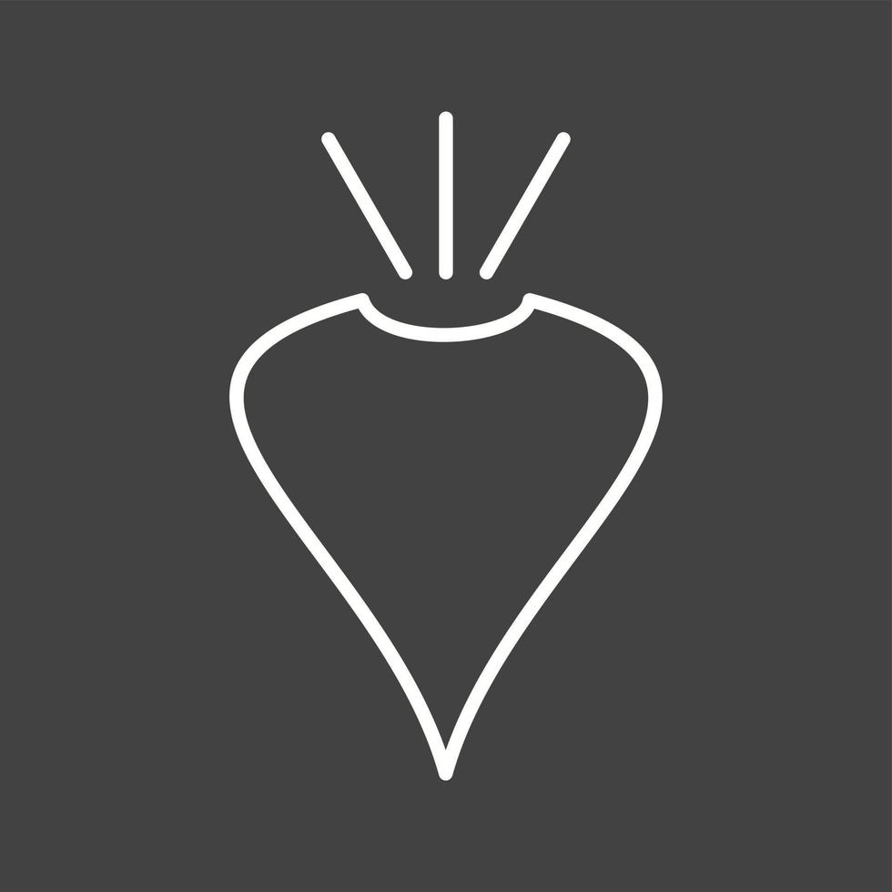 Unique Beet Vector Line Icon